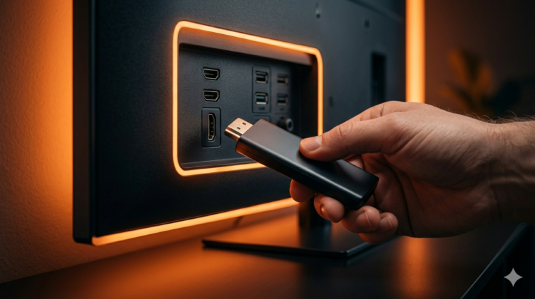 Streaming stick aansluiten op de HDMI-poort van een tv voor TiviMate installatie