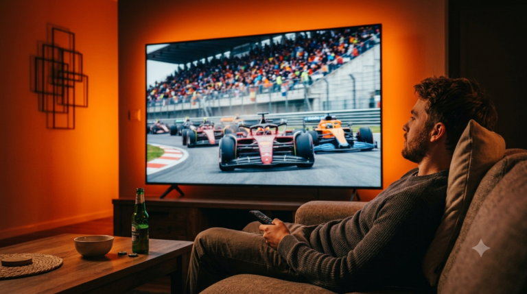 Formule 1 raceauto's tijdens Grand Prix van Zandvoort live op Smart TV via IPTV
